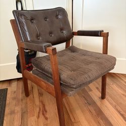 Old Cushioned Wooden Chair
