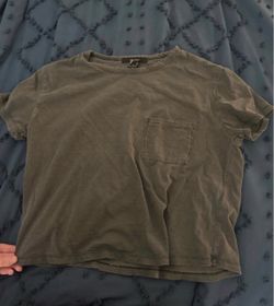 Washed Black Cropped Pocket T-Shirt