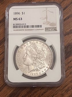 Silver Morgan Dollar 1896 MS 63