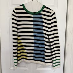 Carlisle Collection Stripped Geometric Luxury Sweater
