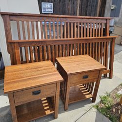 Mission Bed and Nightstands