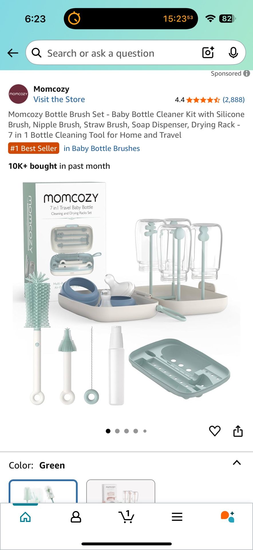 New Momcozy Portable Bottle Brush Kit