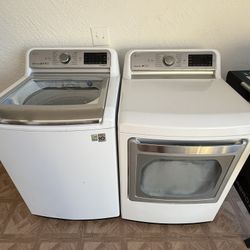 LG GLASS DIAMOND WASHER AND DRYER SET .