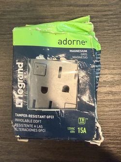 Legrand Adorne GFCI Outlet Magnesium 15A