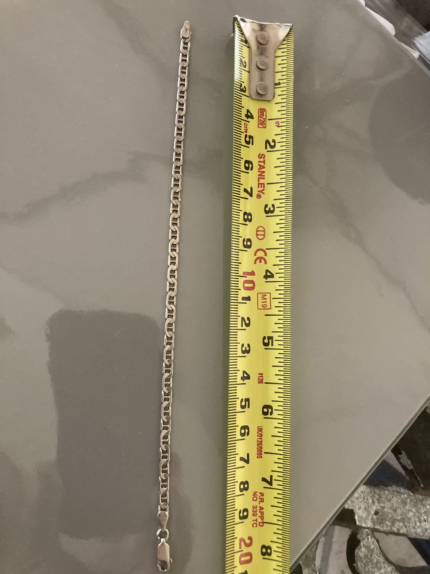 Silver Flat Mariner Link Bracelet
