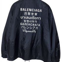 BALENCIAGA Languages Raincoat in Light Nylon 
