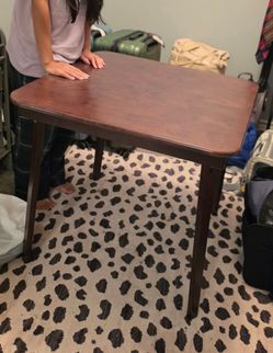 Compact Folding Wood Table
