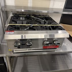 4 burner gas counter top range