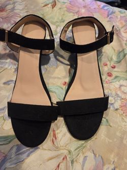 Womens size 8 black dress sandels new