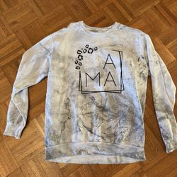Womens Small Mama Grey White Leopard Sweatshirt 