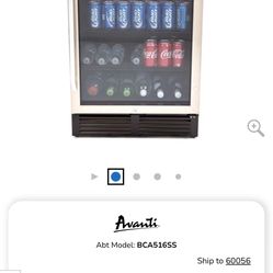 AVANTI BEVERAGE COOLER MINI FRIDGE