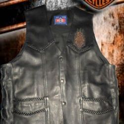 Very Rare Harley Davidson Leather Vest 