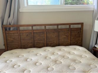 Queen bed with frame and headboard