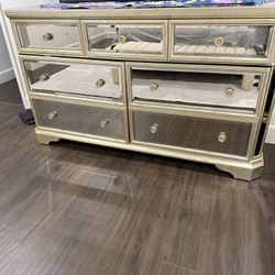 Mirrored dresser and Nightstand…