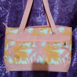 Canvas Palm Tree Tote Bag