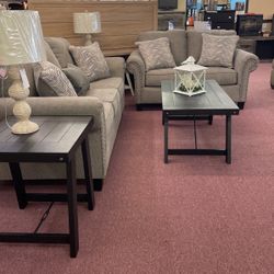 🇺🇸Ashley Furniture Blowout Sale!🇺🇸 Brand New Sofa Loveseat W/ Accent Pillows Included! $50 Down Takes It Home Today! 