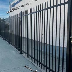 7' tall 8' wide iron fence panel