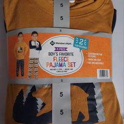 Boy's Fleece Pajama 4 Piece Set