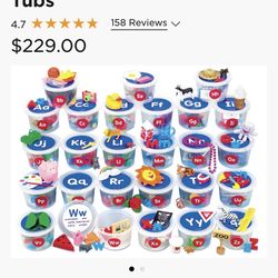 Alphabet Sounds Teaching Tubs And Rack