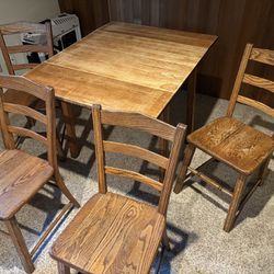 Vintage Drop Leaf Table And Chairs