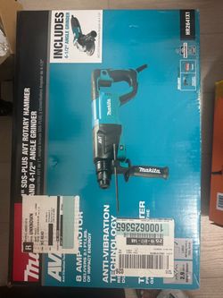 Makita HR2641X1 1" SDS-Plus AVT Rotary Hammer with Angle Grinder