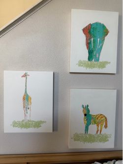 Oopsie Daisy Zoo Canvas Art for Kids