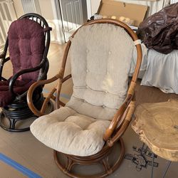 Rattan Swival Chairs