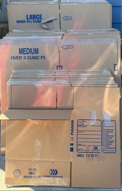 Used Pioneer moving boxes