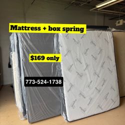 Mattress + Box Spring $169 Only 