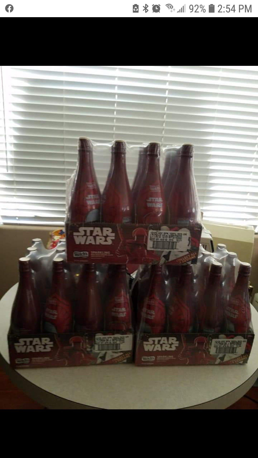 Star Wars Welch's sparkling grape juice 12 bottles