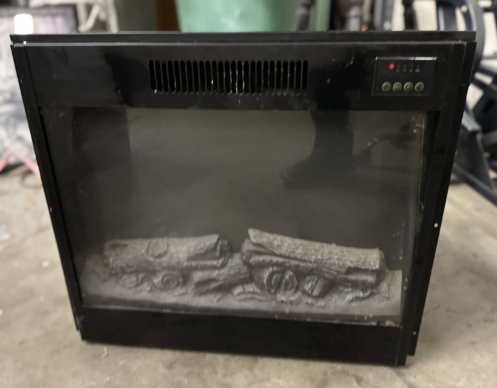 Great World Electric Heater Fireplace Insert Model GW-2078 Dimmable Flame Lights 1500 Watts 23”