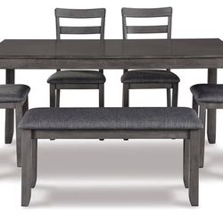 Dinning table set for 6