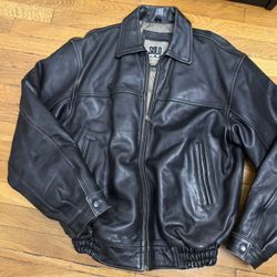 Solo NY Jacket Size MEDIUM Men DARK BROWN Leather Jacket 