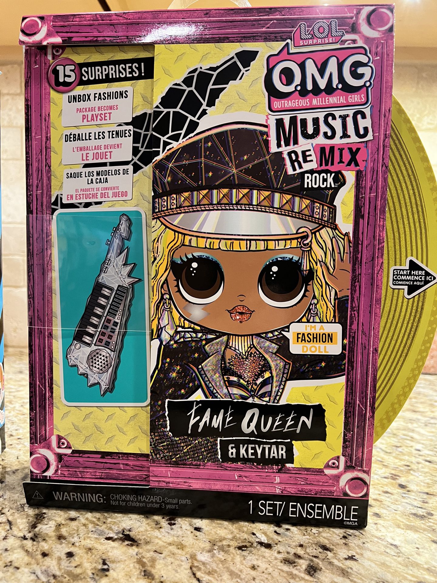 LOL OMG Re-Mix Rock Fame Queen Doll & Guitar.  Brand New!