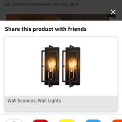 Set Of 2 Wall Sconces - New Open Box