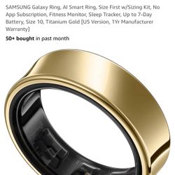 Samsung Ring (Gold, Size 10) Brand New