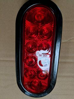 Universal 6 inch light 10 LED Stop Turn Tail Truck Sealed Grommet Plug DOT a pair of 2 lights for sale $30