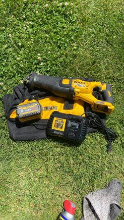 Dewalt Flexvolt. Sawzall. Battery. 6.0 And Charger. Bag. Used