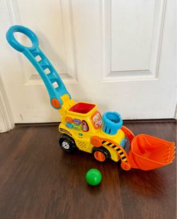 Toys-Pop-a-Balls Push Pop Bulldozer
