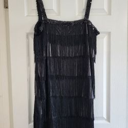 Black Flapper 1920s Dress