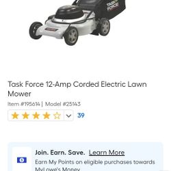 Task Force 12 Amp 18inch Electric Push Mower for Sale in Phoenix AZ OfferUp