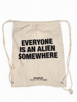Y2K Coldplay Band Tote Bag / Music of the Spheres tour bag backpack Unisex #musicmerch #bandmerch        Tags: #emo #grunge band tee band t shirt tour