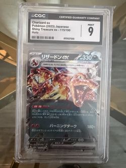 Charizard ex Pokemon (2023) Japanese Shiny Treasure ex - 115/190 Holo CERTIFIED GUARANTY COMPANY MINT 9