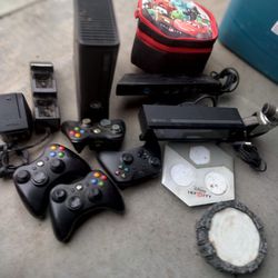Box Of Xbox 360  Console And Accesories