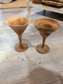 Handcrafted Wooden martini cups