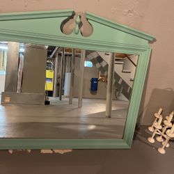 Antique Cherry Wood Mirror