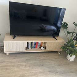 Coastal oak TV stand