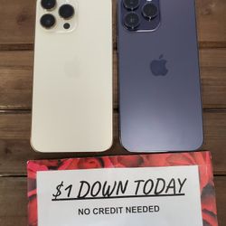 Apple iPhone 14 Pro Max 5G- $1 DOWN TODAY, NO CREDIT NEEDED