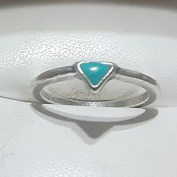 Sterling Silver Turquoise Bali Finger Ring 
