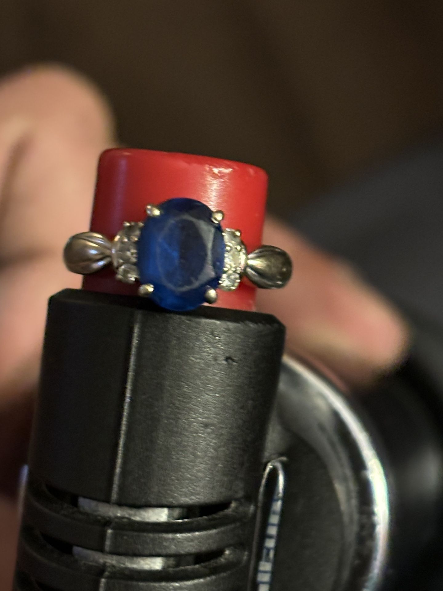 14k Sapphire And Diamond Ring 